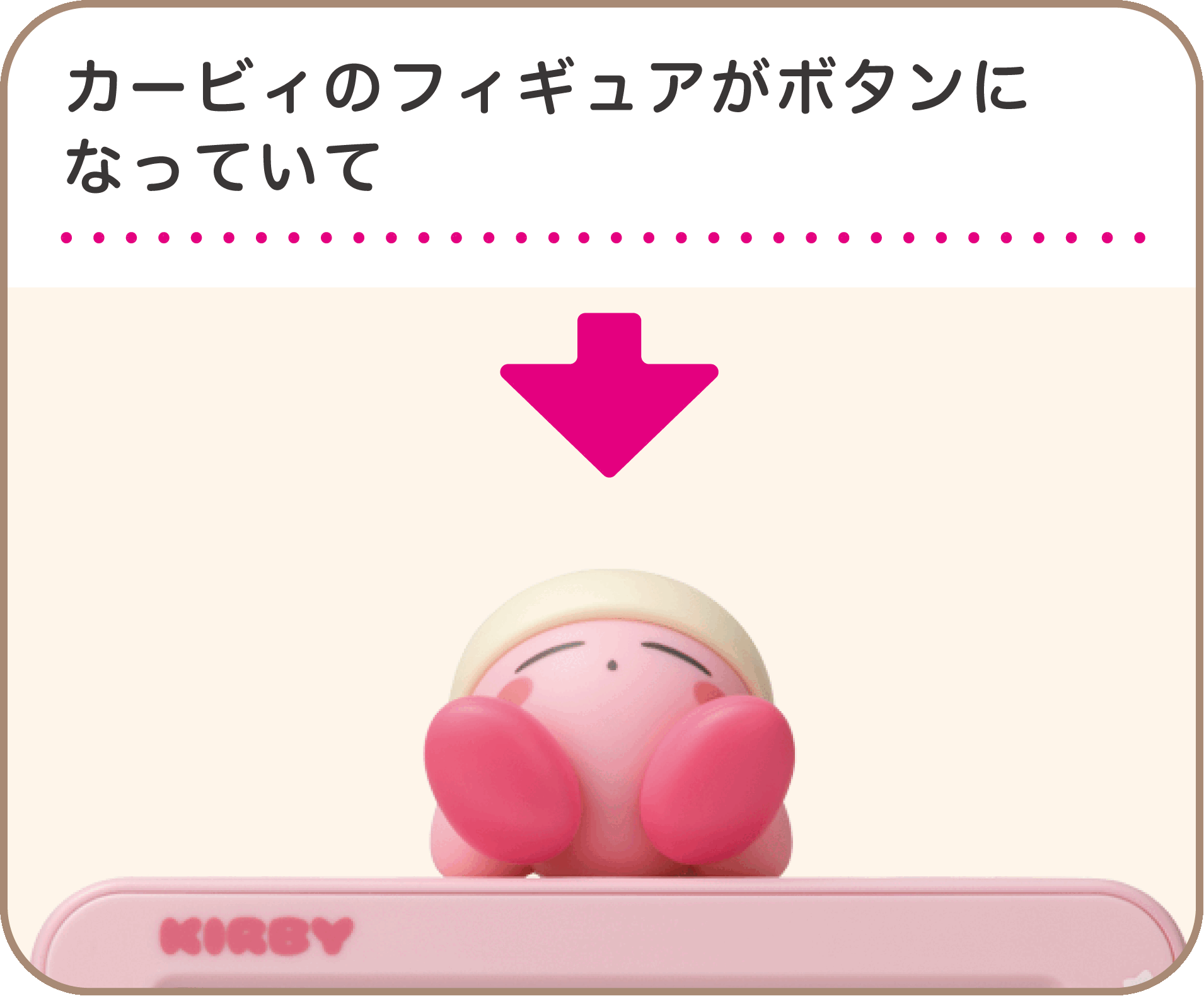 カービィのフィギュアがボタンになっていて