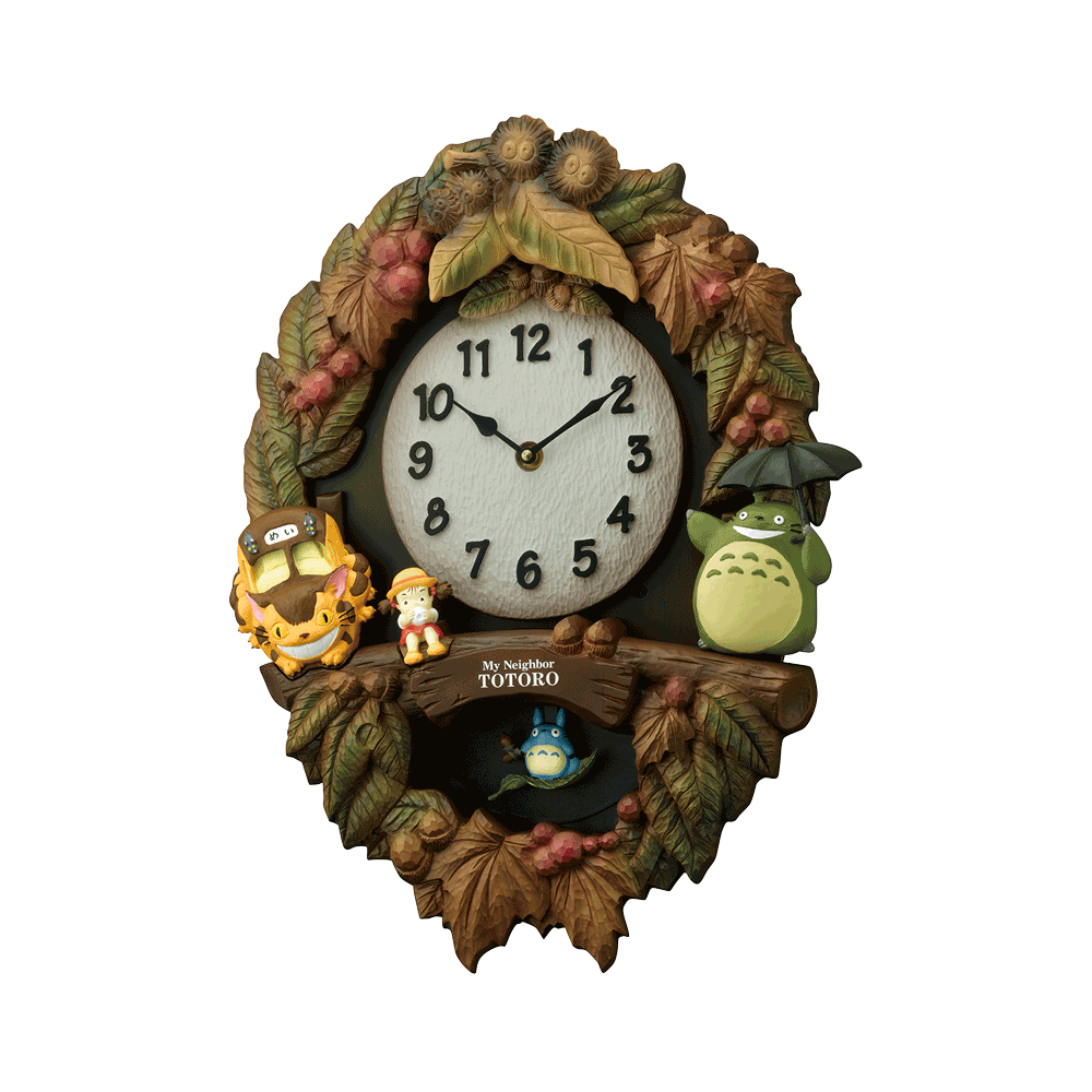 ⑤五月の村リズム時計工業 トトロ からくり時計 4MH769-M 壁掛け時計