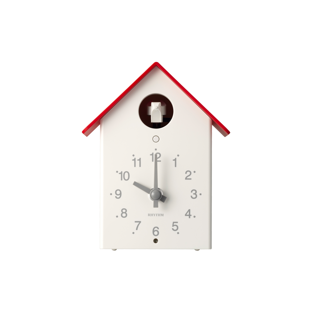 福袋特集 リズム ふいごの カッコークロック 4RH797SR01 鳩時計 赤い屋根の鳩時計 掛置き兼用時計 クオーツ式 子ども部屋 時計 女の子に人気 カッコー時計 送料無料