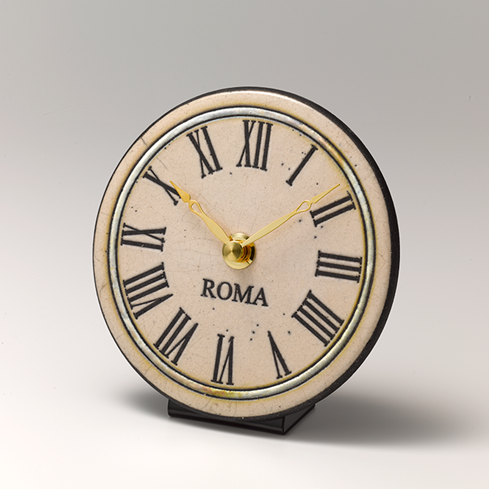 リズム(RHYTHM) 掛け時計 ブルー 10.5x9.6x3.5cm ザッカレラ Z909 イタリア製陶器枠 ルート限定モデル ZC909  掛け時計、壁掛け時計
